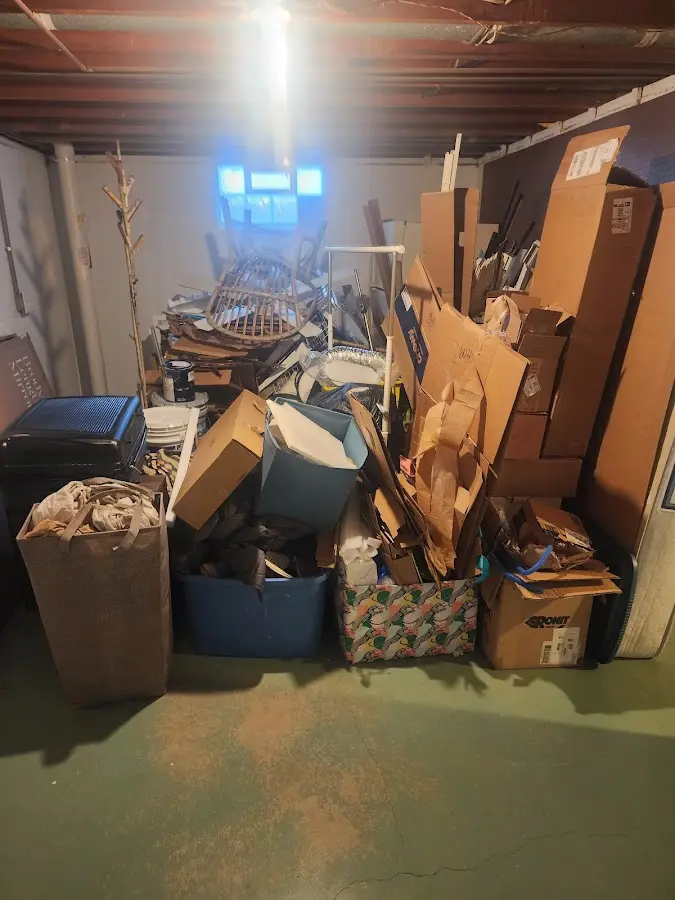 Roll-off dumpster container at job site for 4 Yard Dumpster Rental in Redwood City